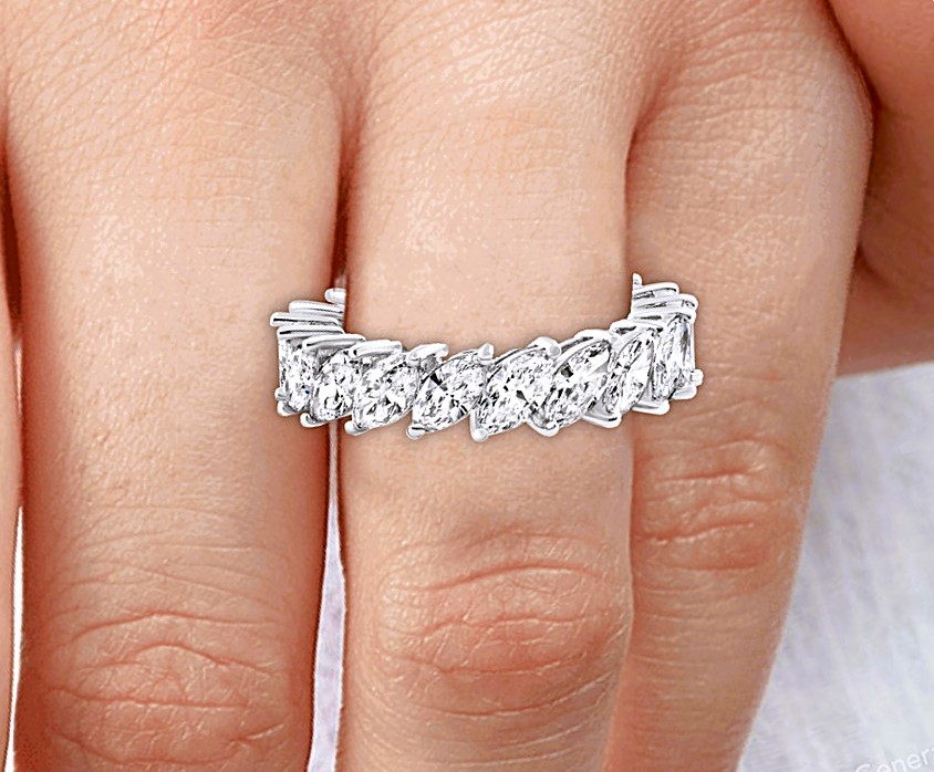 Marquise Diamond Eternity Band